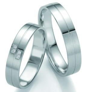 Breuning Slim-Line Trauringe/Eheringe Weißgold 48/07079 - 48/07080