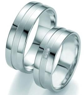 Breuning Slim-Line Trauringe/Eheringe Weißgold  48/07095-48/07096