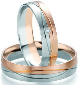 Breuning Bicolor Slim-Line Trauringe/Eheringe 48/07105-48/07106
