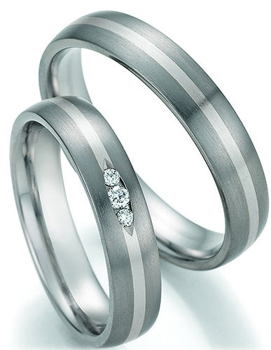 Produktbild: Nowotny Collection Ruesch Trauringe White Style Titan Gold Starlight Bicolor 78/10090/045-78/10100/045