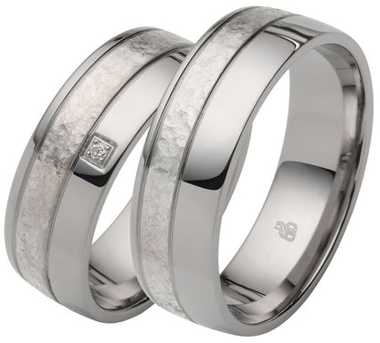 Rauschmayer Eheringe/Trauringe Gold in Stahl 4th. Bicolor 11-60071/10-60071