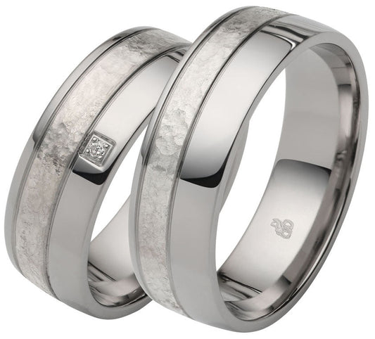 Rauschmayer Eheringe/Trauringe Gold in Stahl 4th. Bicolor 11-60071/10-60071