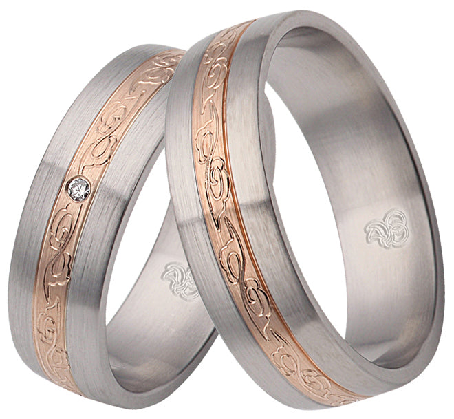 Produktbild: Rauschmayer Eheringe/Trauringe Gold in Stahl 4th. Bicolor 11-60072/10-60072