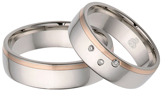 Produktbild: Rauschmayer Eheringe/Trauringe Gold in Stahl 4th. Bicolor 11-60074/10-60074