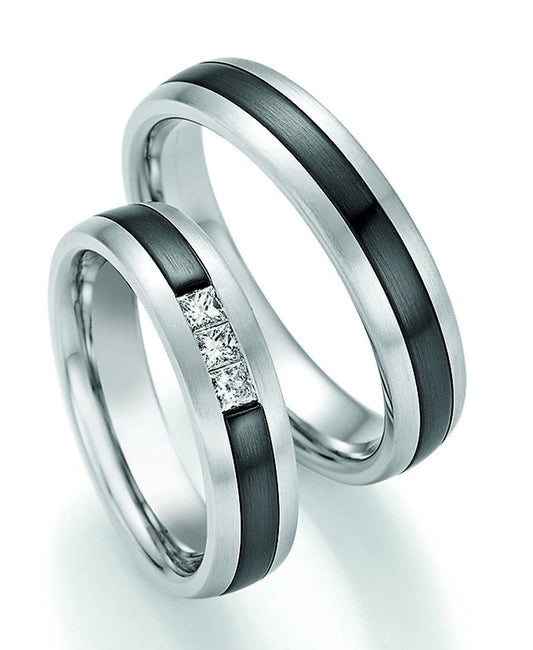 Nowotny Collection Ruesch Trauringe/Eheringe Black & Gold Bicolor 14/10010/050-14/10020/050