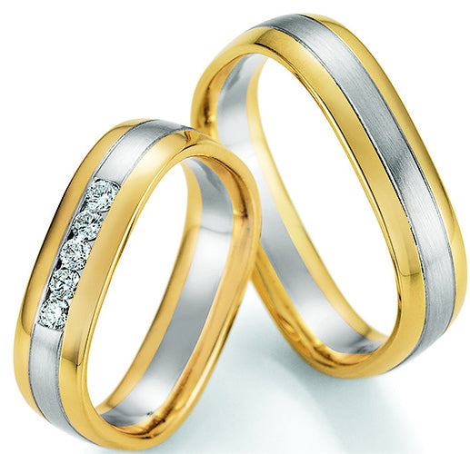 Nowotny Collection Ruesch Eheringe Honeymoon Quadra Bicolor 66/49150/050-66/49160/050