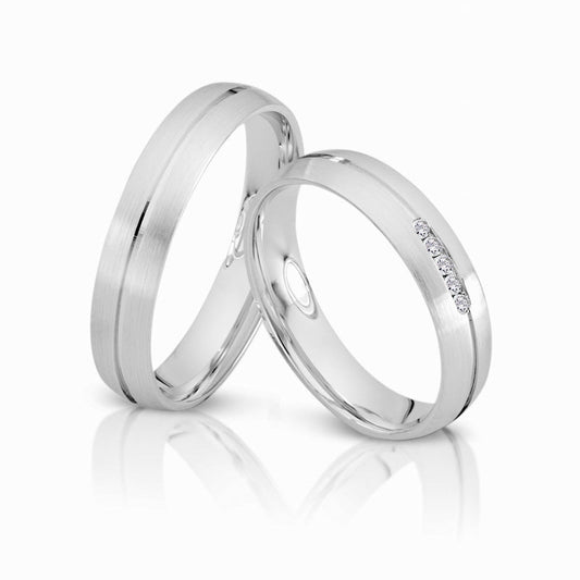 Herzog Trauringe/Eheringe Weißgold 1698