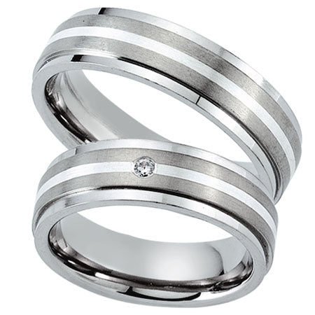 Produktbild: Schwarz 20011 Titan-Silber Trauringe/Eheringe