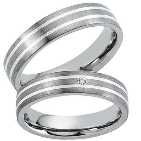 Produktbild: Schwarz 20013 Titan-Silber Trauringe/Eheringe