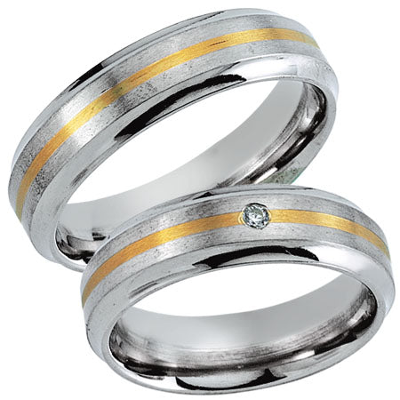 Produktbild: Schwarz 20014 Titan-Gold585 Trauringe/Eheringe