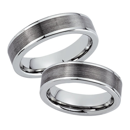 Schwarz Eheringe/Trauringe Tungsten 20018