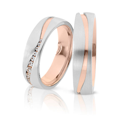 Herzog Trauringe/Eheringe Weißgold Rotgold 2282