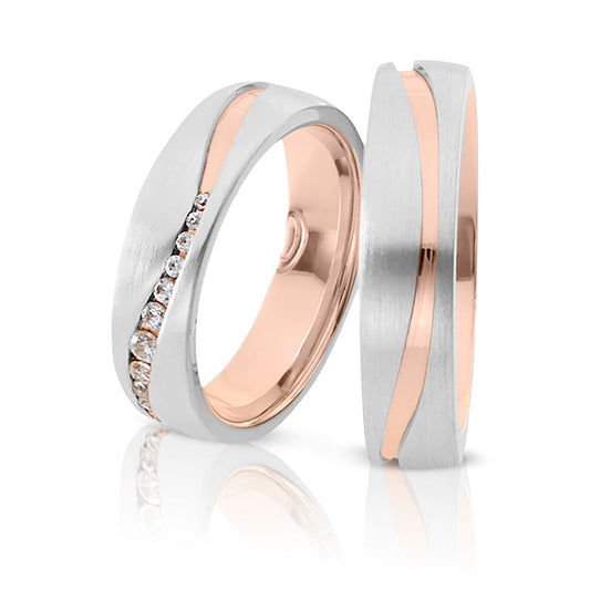 Herzog Trauringe/Eheringe Weißgold Rotgold 2282