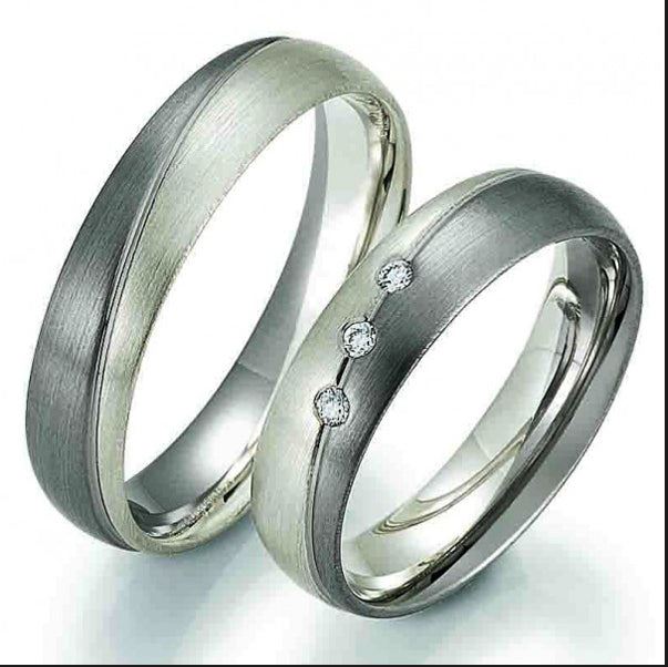 Gerstner Day & Night Trauringe  (Weißgold/Palladium) 4/28211/5