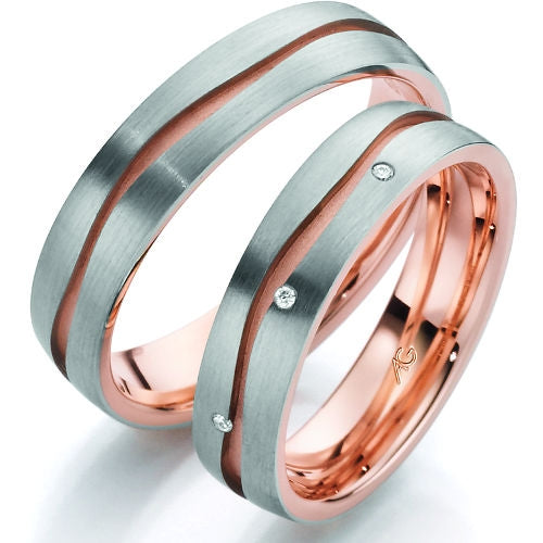 Gerstner Eheringe/Trauringe Bicolor 4/28638/5-28638/5