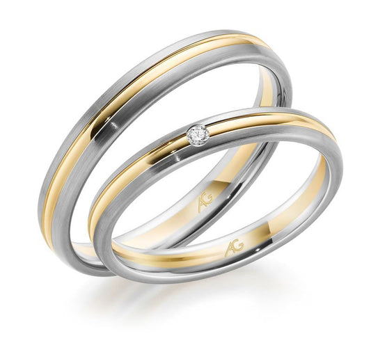 Gerstner Eheringe/Trauringe Bicolor 4/28772/3-28772/3.5