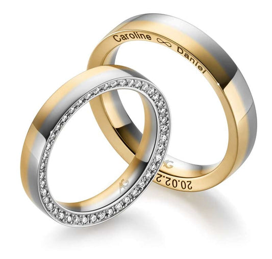 Gerstner Eheringe/Trauringe Bicolor 4/28846/4-28846/4.5