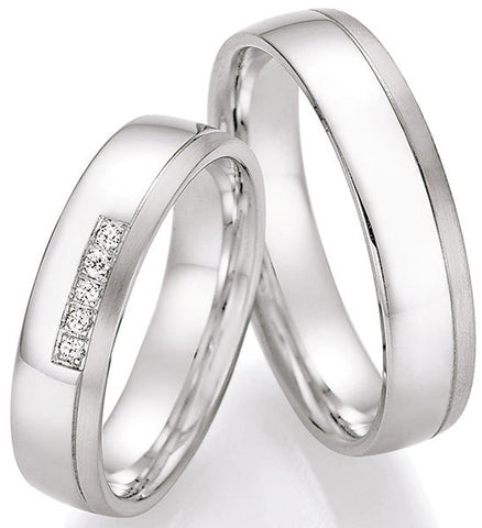 Produktbild: Nowotny Collection Ruesch Eheringe White Style Silver Dreams 55/30010/050-55/30020/050