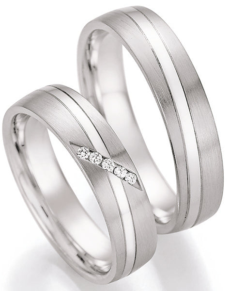 Produktbild: Eheringe White Style Silver Dreams 55/30030-050-55/30040-050