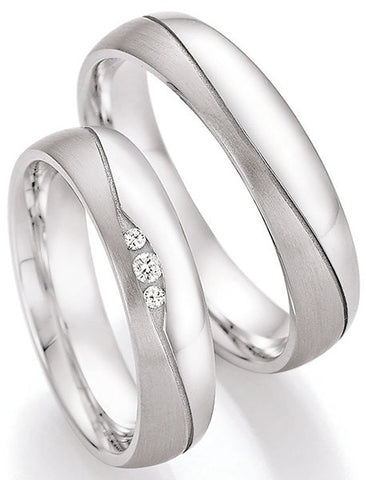 Produktbild: Nowotny Collection Ruesch Eheringe White Style Silver Dreams 55/30150/050-55/30160/050