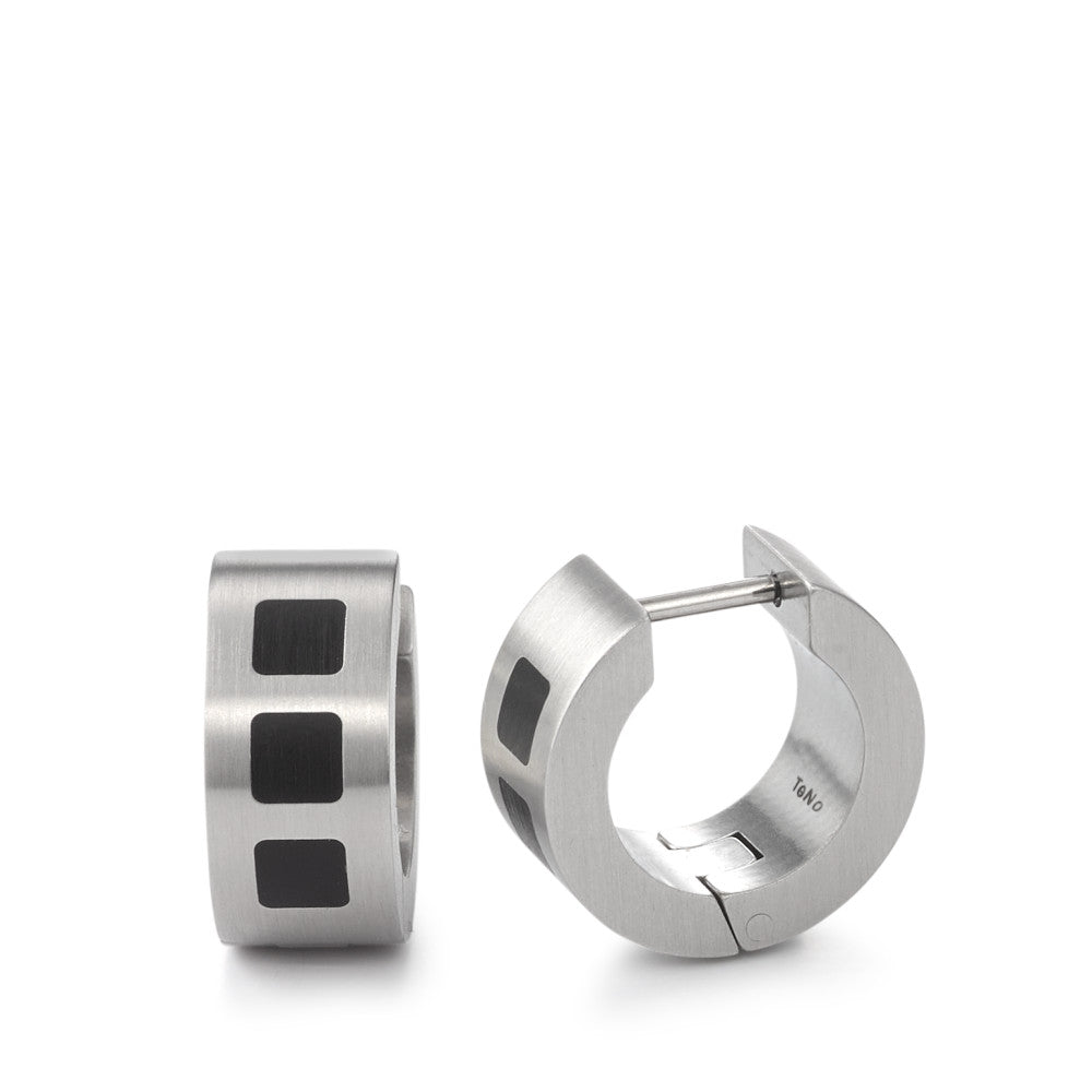 Produktbild: TeNo Creolen mit Keramik Design 3 Quadrate 034.1000.D5