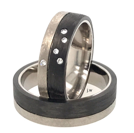 Produktbild: Tantalum Magic Titan/Carbon Trauringe/Eheringe 31103-30103