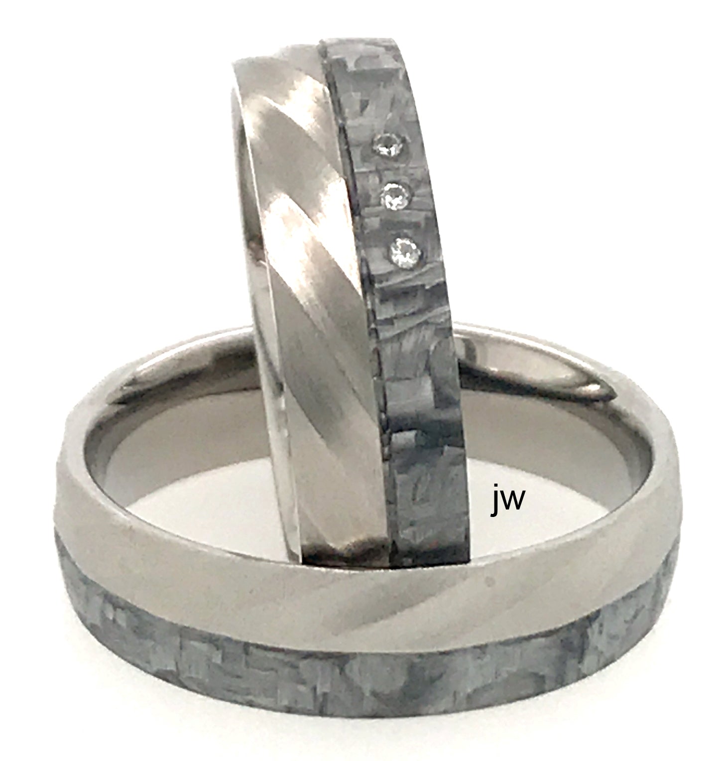 Produktbild: Tantalum Magic Titan/Carbon Eheringe 31120-30120