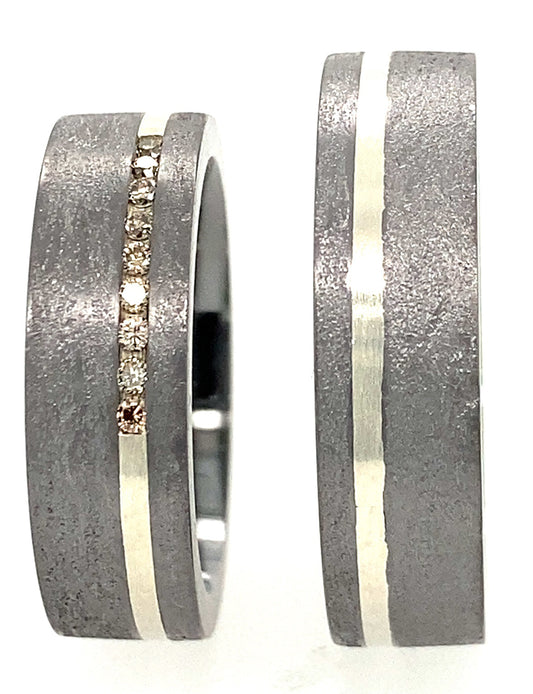 Tantalum Magic Tantal Trauringe Tantal/Silber 31245-30245
