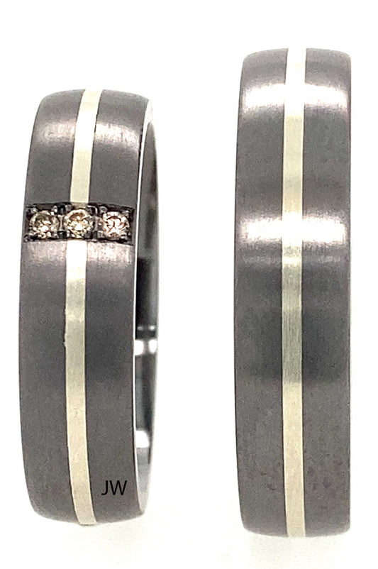 Tantalum Magic Trauringe Tantal/Silber 31246-30246