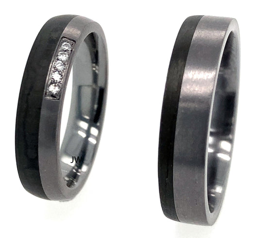 Tantalum Magic Trauringe Tantal/Carbon  31619-30619