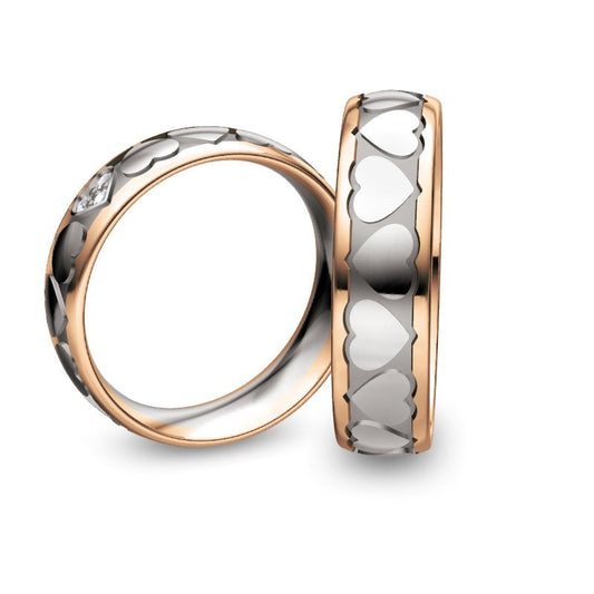 Nowotny Collection Ruesch Trauringe Hearts Love Infinity Bicolor 66/38030-060-66/38040-060