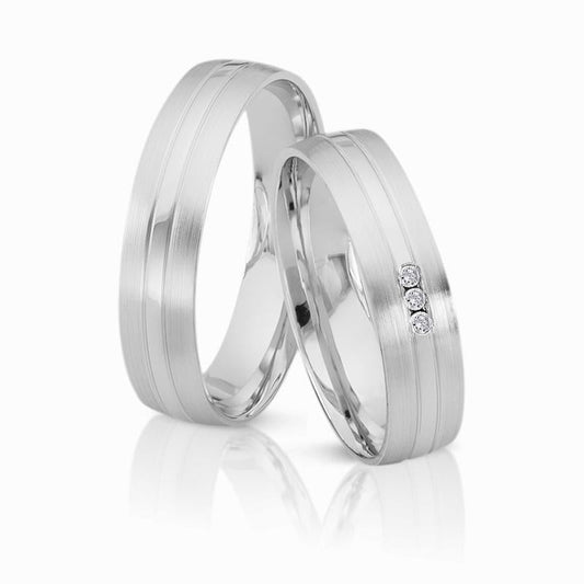 Herzog Trauringe/Eheringe Weißgold 3813