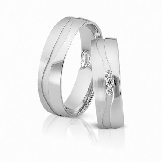 Herzog Trauringe/Eheringe Weißgold 4033