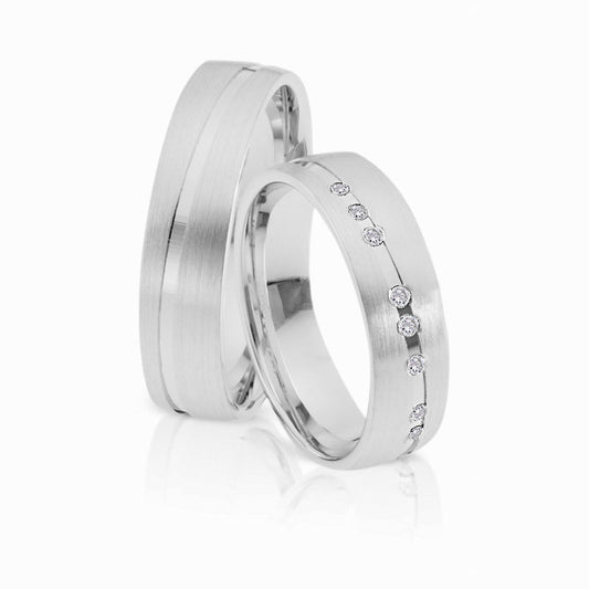 Herzog Trauringe/Eheringe Weißgold 4075