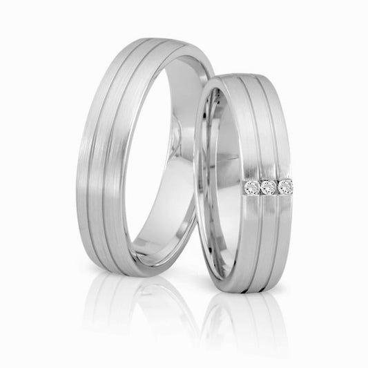 Herzog Trauringe/Eheringe Weißgold 412