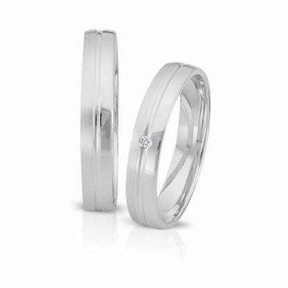 Herzog Trauringe/Eheringe Weißgold 4141