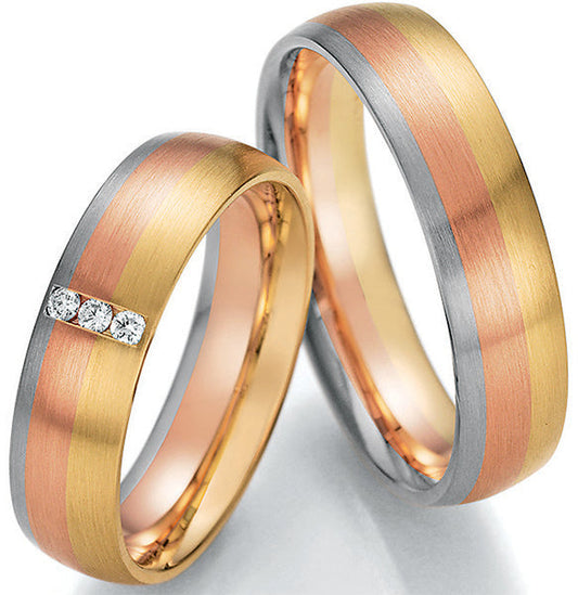 Nowotny Collection Ruesch Eheringe Sunrise Tricolor 66/44090/055-66/44100/055