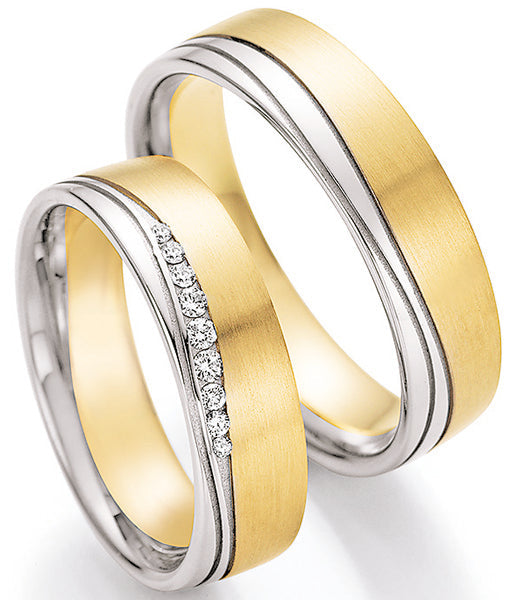 Nowotny Collection Ruesch Eheringe Honeymoon Solid Bicolor 66/45090/058-66/45100/058