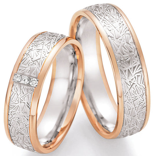 Nowotny Collection Ruesch Eheringe Honeymoon Solid Bicolor 66/45110/060-66/45120/060
