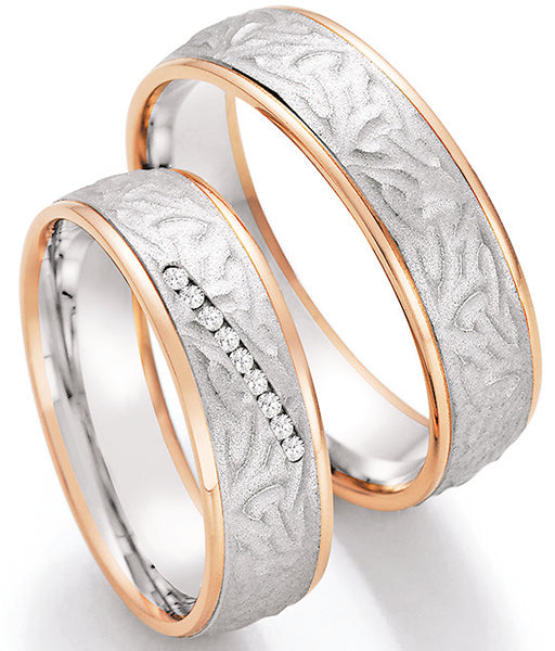 Nowotny Collection Ruesch Eheringe Honeymoon Solid Bicolor 66/45150/060-66/45160/060