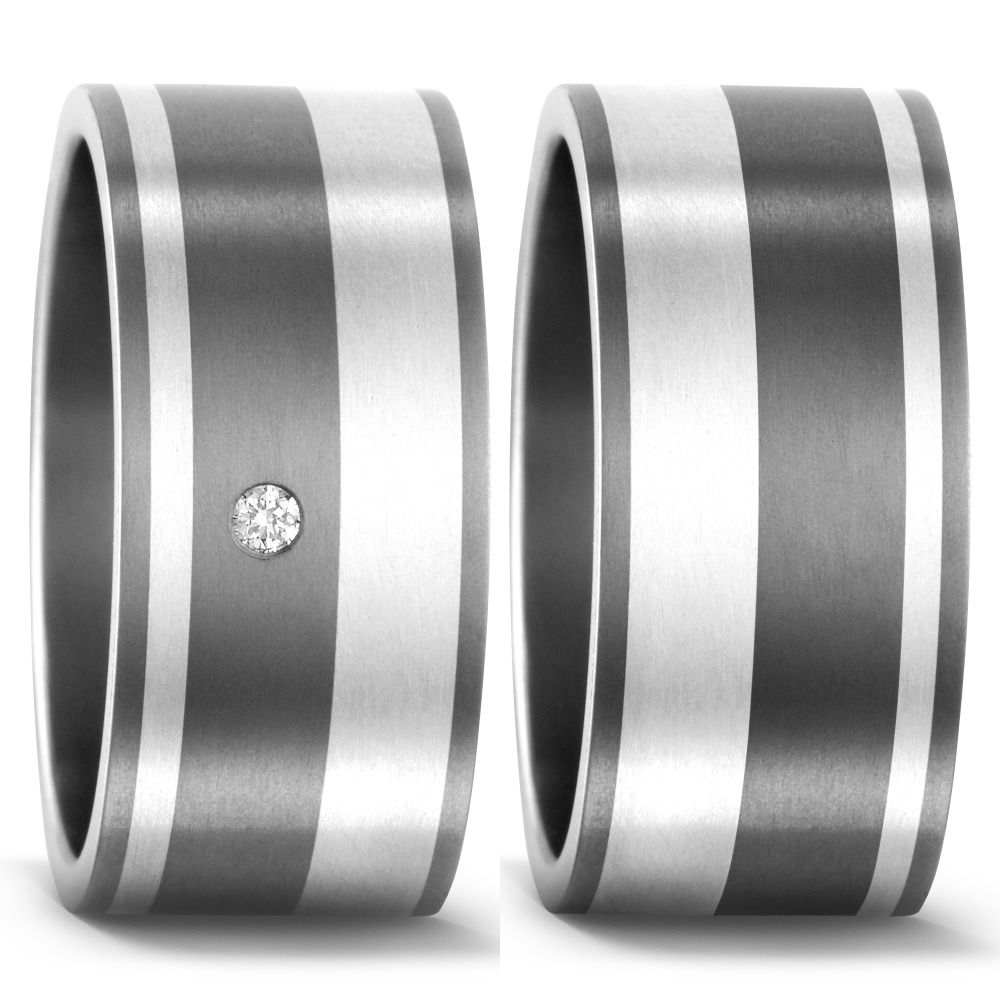 Produktbild: TitanFactory Titan-Silber Trauringe/Eheringe 50933/002/002/9202-50933/002/000/9202