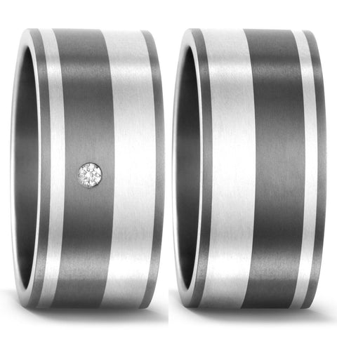 Produktbild: TitanFactory Titan-Silber Trauringe/Eheringe 50933/002/002/9202-50933/002/000/9202