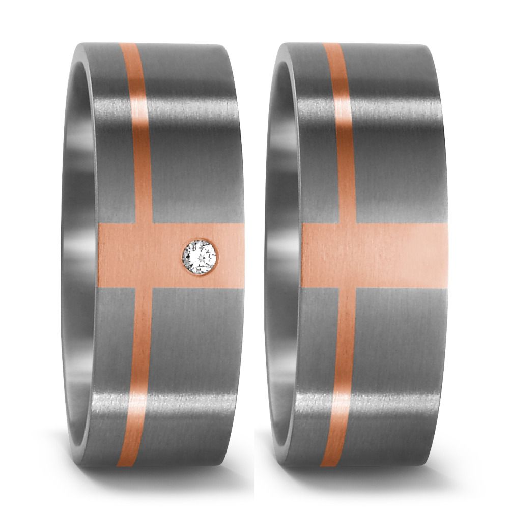 Produktbild: TitanFactory Titan-Rotgold Trauringe/Eheringe 50934/002/002/7203-50934/002/000/7203