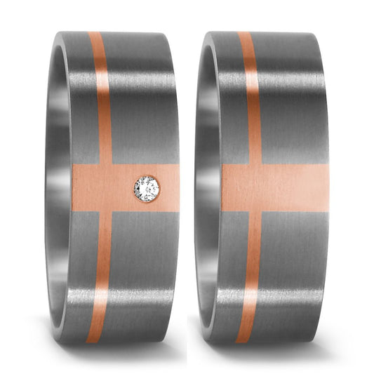 Produktbild: TitanFactory Titan-Rotgold Trauringe/Eheringe 50934/002/002/7203-50934/002/000/7203