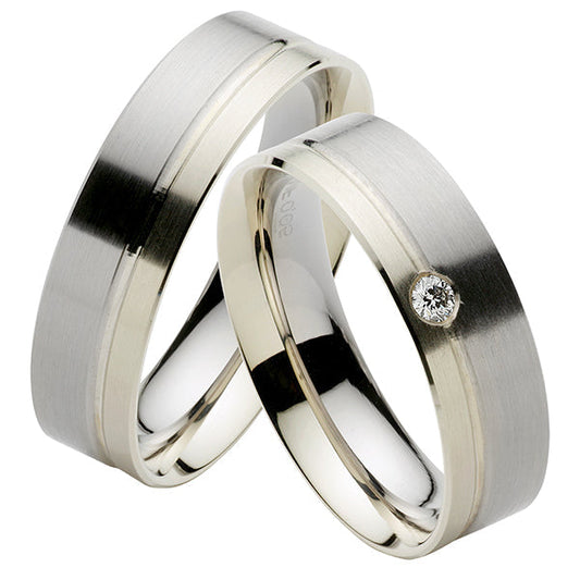 Rauschmayer Eheringe/Trauringe Elements - Cool & Bright Bicolor 11-50940/10-50940