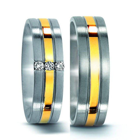 TitanFactory Eheringe/Trauringe Bicolor 50962/001/006/7101-50962/001/000/7101