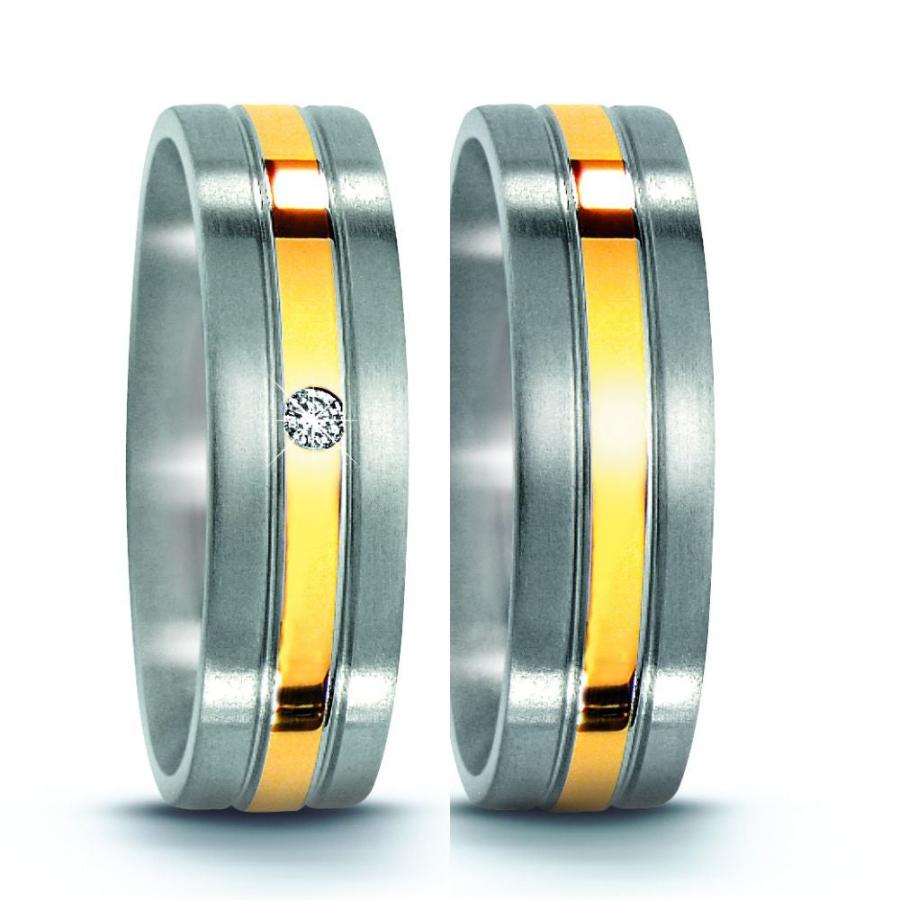 Produktbild: TitanFactory Eheringe/Trauringe Bicolor 50963/001/002/7101-50963/001/000/7101