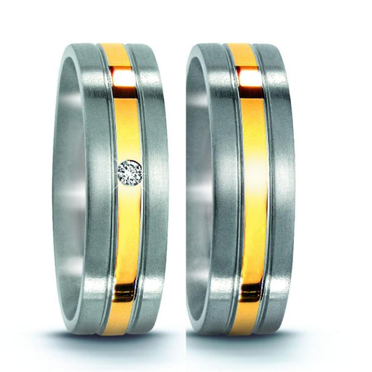Produktbild: TitanFactory Eheringe/Trauringe Bicolor 50963/001/002/7101-50963/001/000/7101