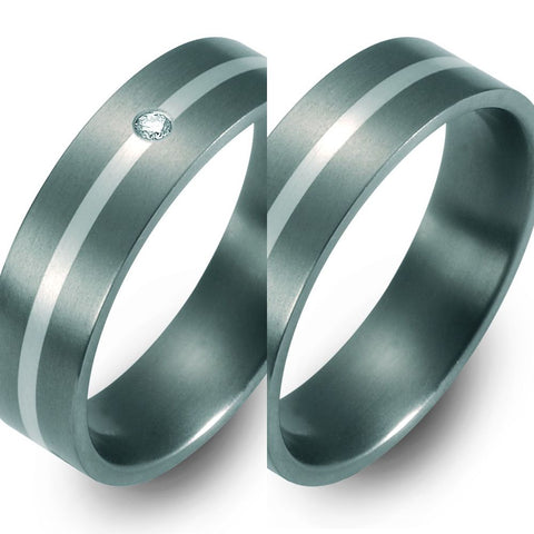 Produktbild: TitanFactory Titan-Silber Trauringe/Eheringe 50969/002/051/9202-50969/002/000/9202