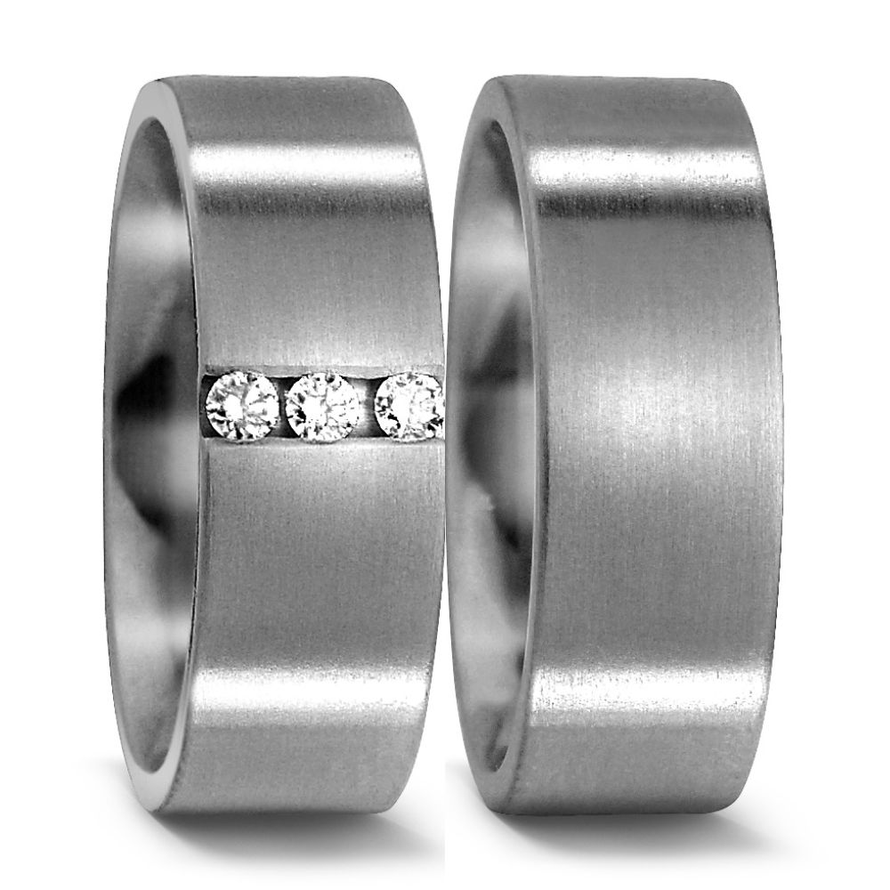 Produktbild: TitanFactory Titan Trauringe/Eheringe 50973/001/009/2000-50972/001/000/2000
